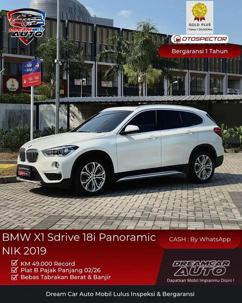 [ KM 49rb ] BMW X1 Sdrive 18i Panoramic Sunroof 2019 Putih