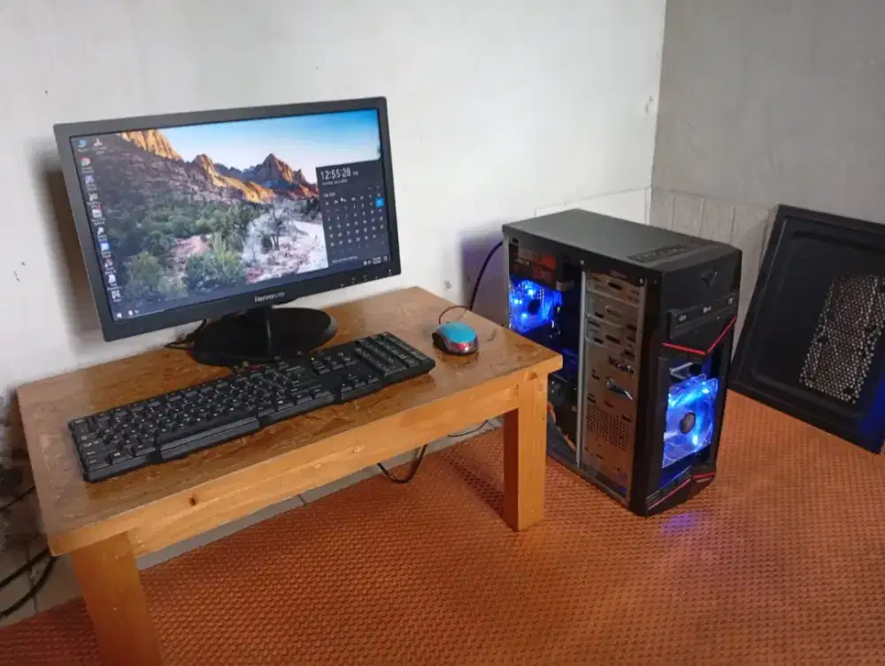 Pc core i3 3240, vga gddr5, monitor 19in, roblox, pb siap pakai