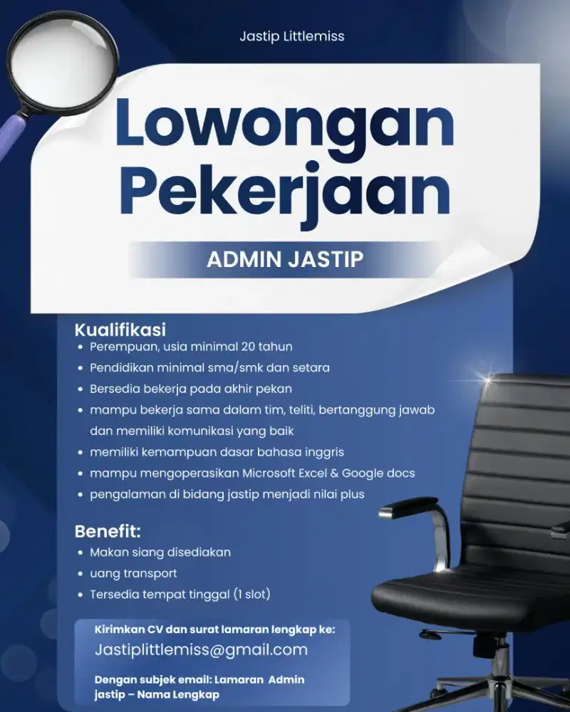 Lowongan Kerja Admin Jastip Live Sale