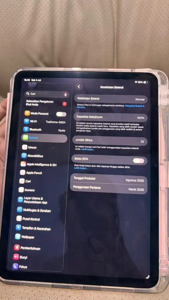 iPad Air 11 M3 128GB Wifi Starlight Mulus Fullset