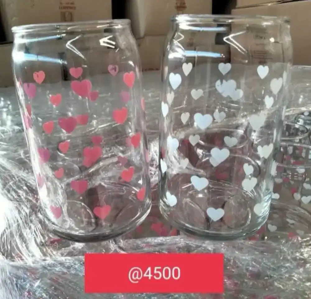 Gelas alw motif love