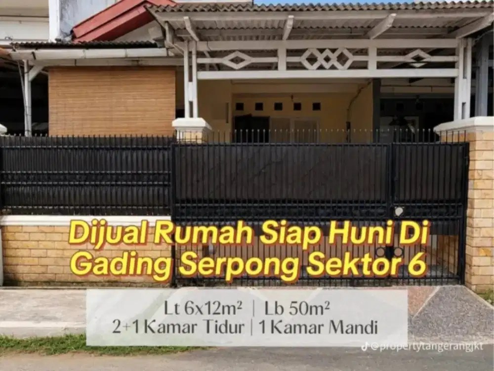 Dijual Rumah Gading Serpong SHM di Sektor 6 By Rumah Chinida (Dw)
