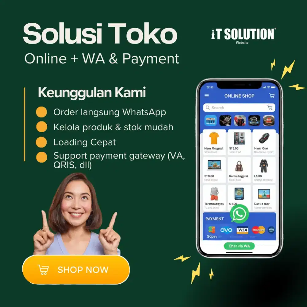 Solusi Toko Online + WA & Payment Gateway