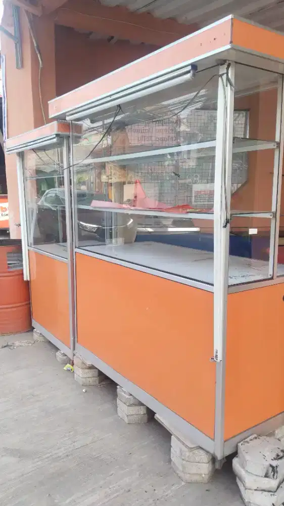 Rak Etalase Gerobak Dagangan Makanan