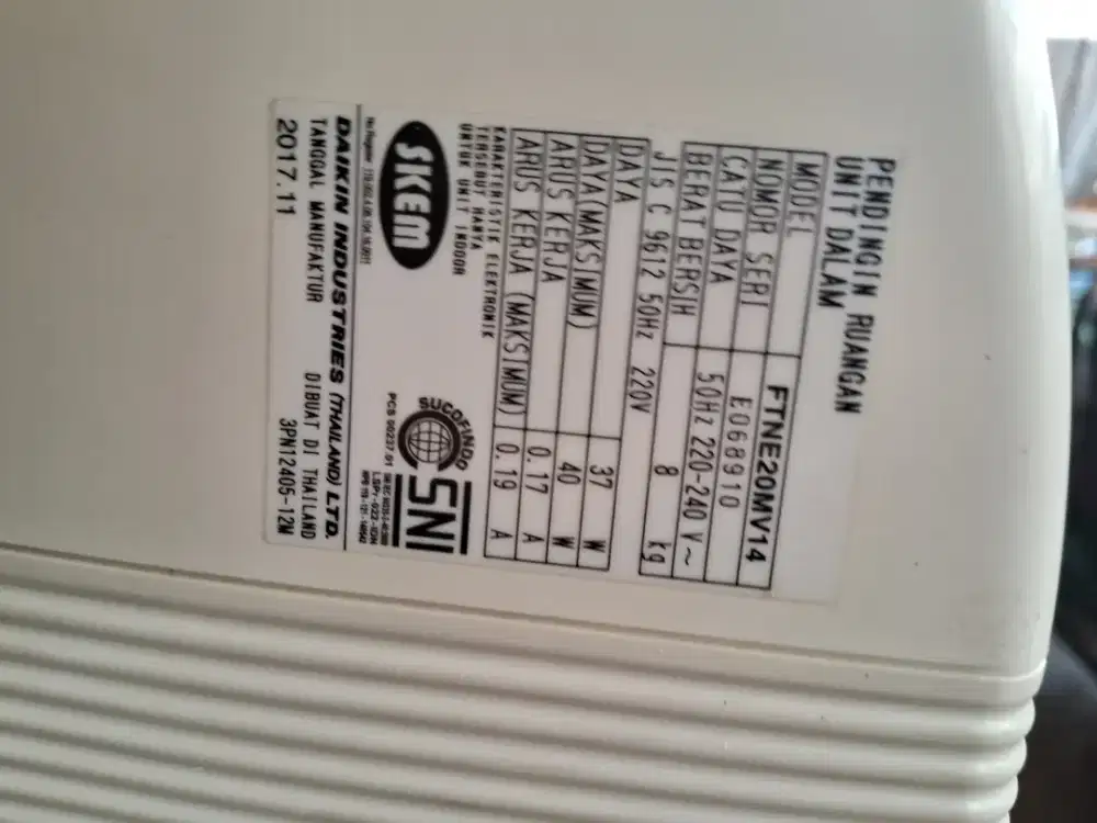 Jual ac bekas merk daikin Thailand