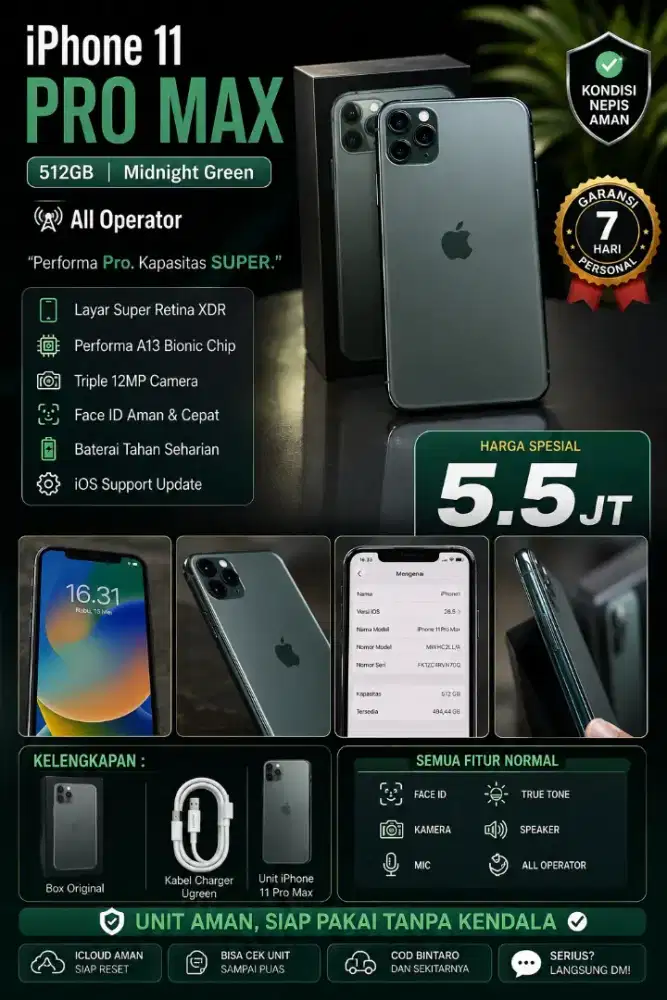 Iphone 11 Promax 512gb I All operator I Lancar Jaya