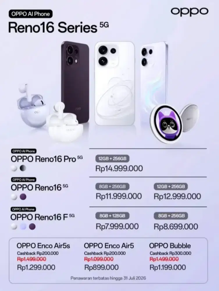 PROMO PO OPPO RENO 16 SERIES
