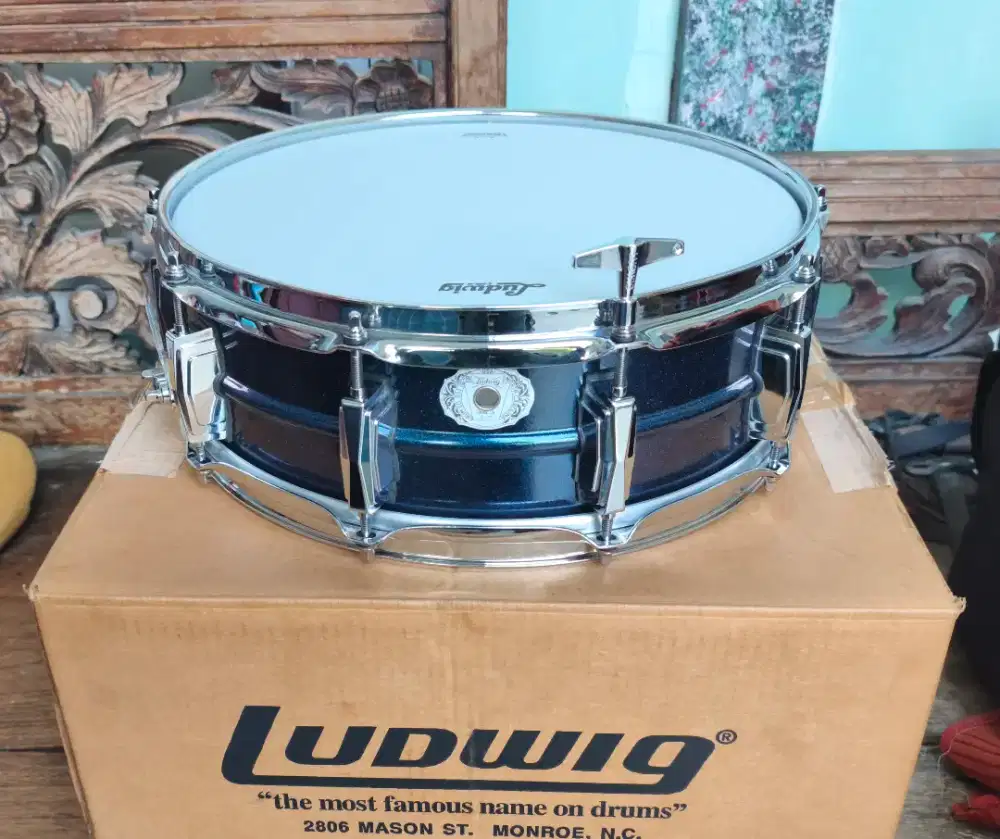 Snare drum Ludwig supraphonic LM420CS 14x5 chameleon sapphire teal