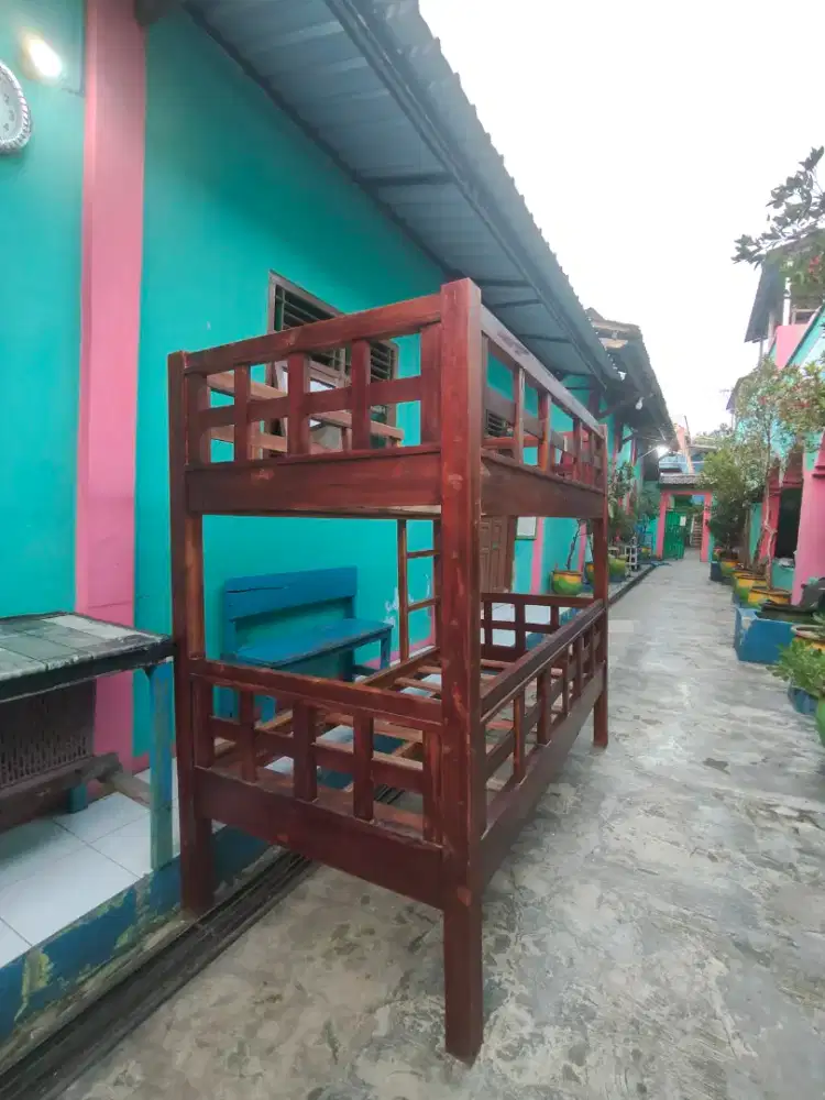Dipan Jati Tingkat/Ranjang Tingkat