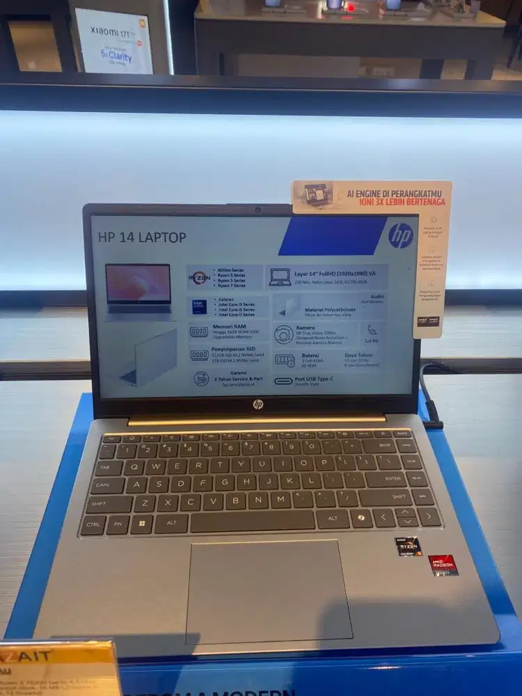 Laptop HP 14, AMD RYZEN 5