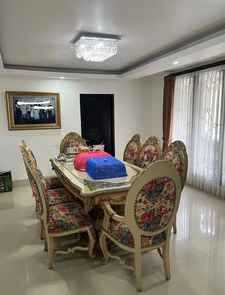 MEJA MAKAN KAYU JATI ORIGINAL
