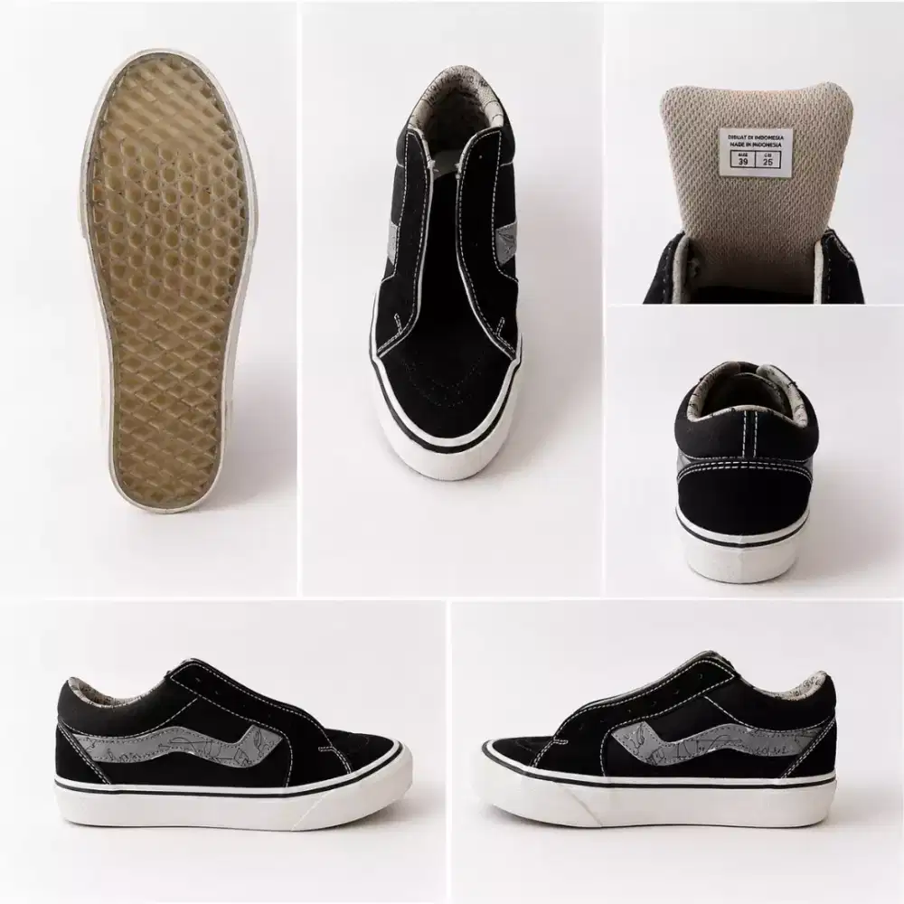 Sepatu Casual Hitam Putih Size 39 Kondisi 8/10