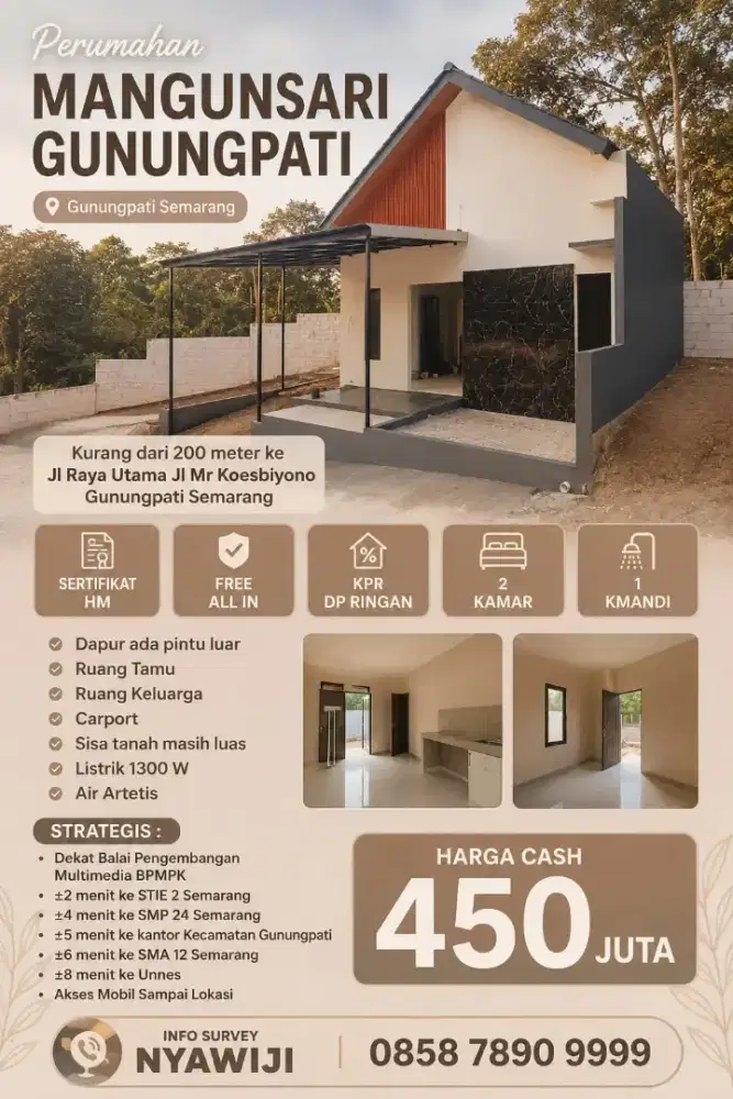 READY RUMAH BARU SIAP HUNI DI MANGUNSARI