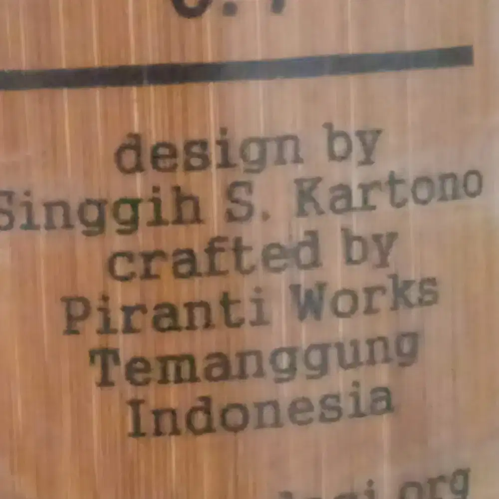 Spedagi bambu design Singgih s kartono