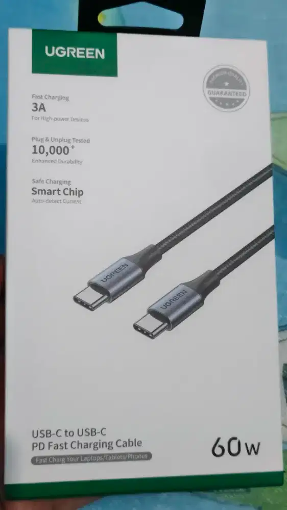 Jual Kabel Ugreen USB C ke USB C 60 watt fast charging