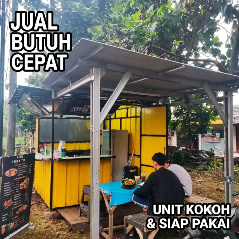 Jual Butuh Container Booth Usaha Eks Kuliner Siap Pakai Murah