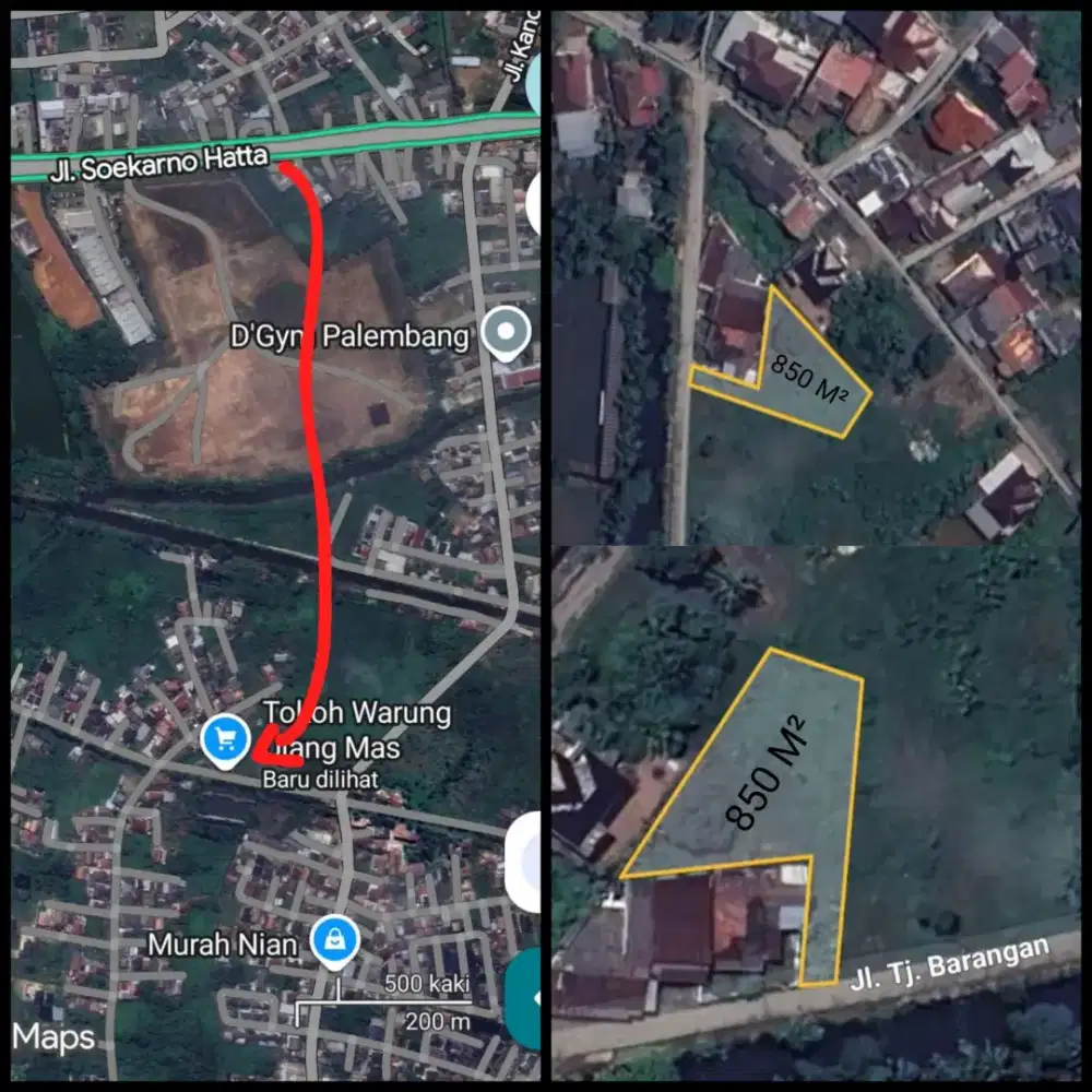 Dijual Cepat Tanah di Jln Tanjung Barangan luas 850M² SHM Nego