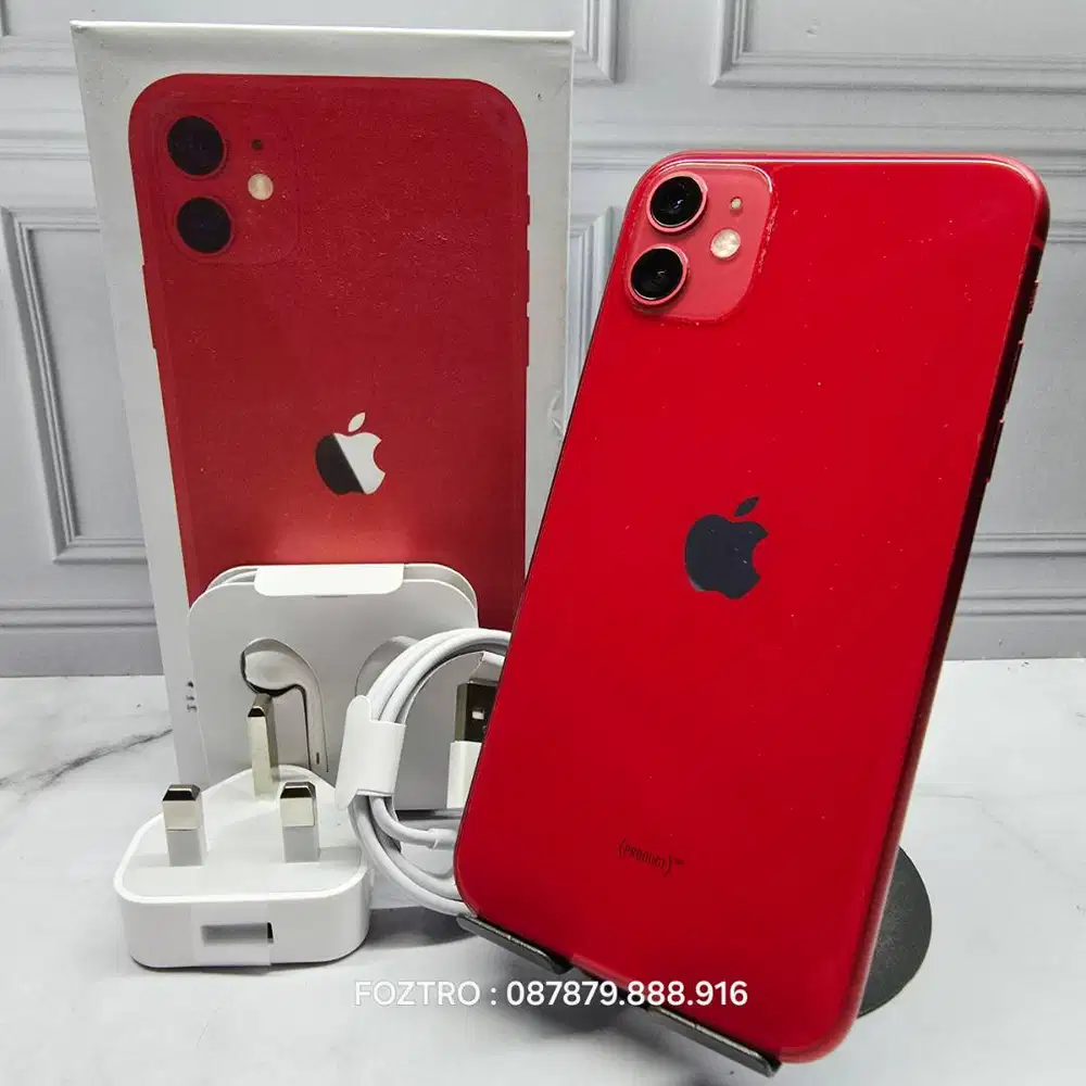 Iphone 11 128GB Red Resmi IBOX Fullset No Minus