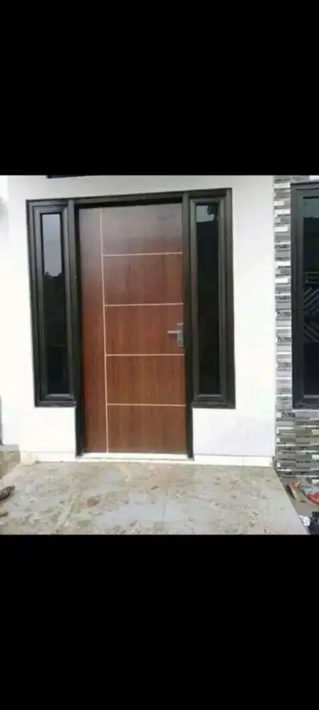 Jual kusen pintu satu dan pintu dua dari bahan aluminium dan kayu
