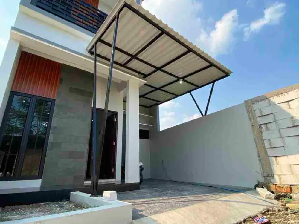 rumah cantik 2 lantai di perumahan cluster solo baru area