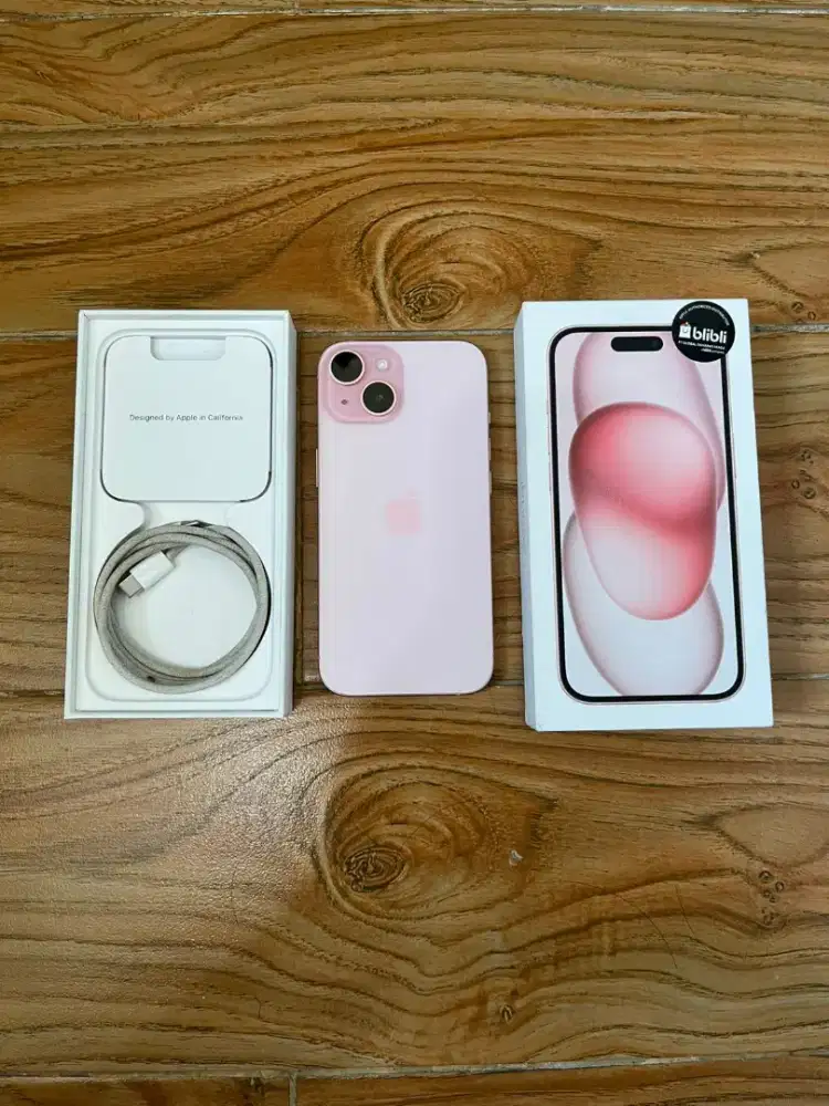 Iphone 15 128gb pink garansi on resmi ibox gdn blibli
