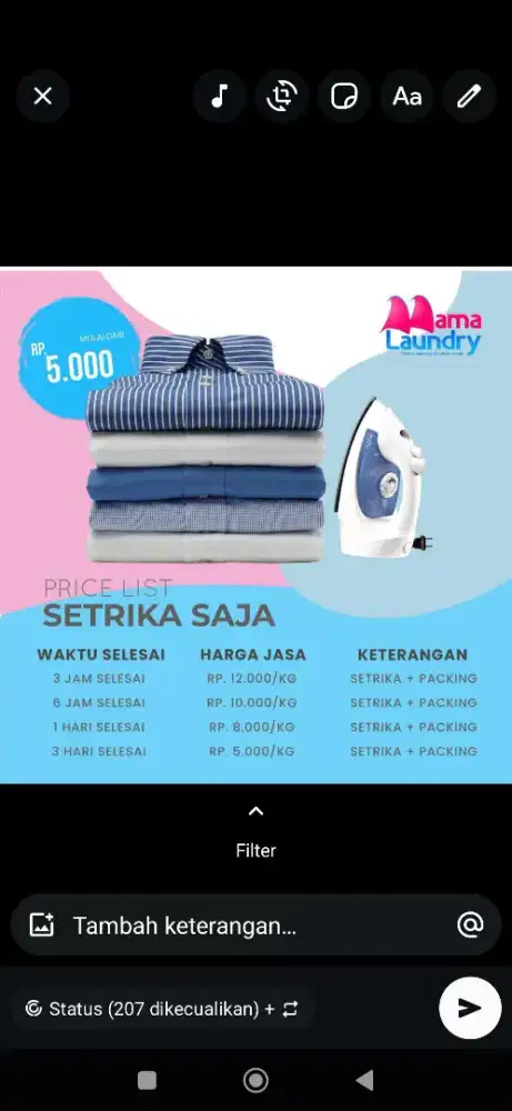 Setrika antar jemput