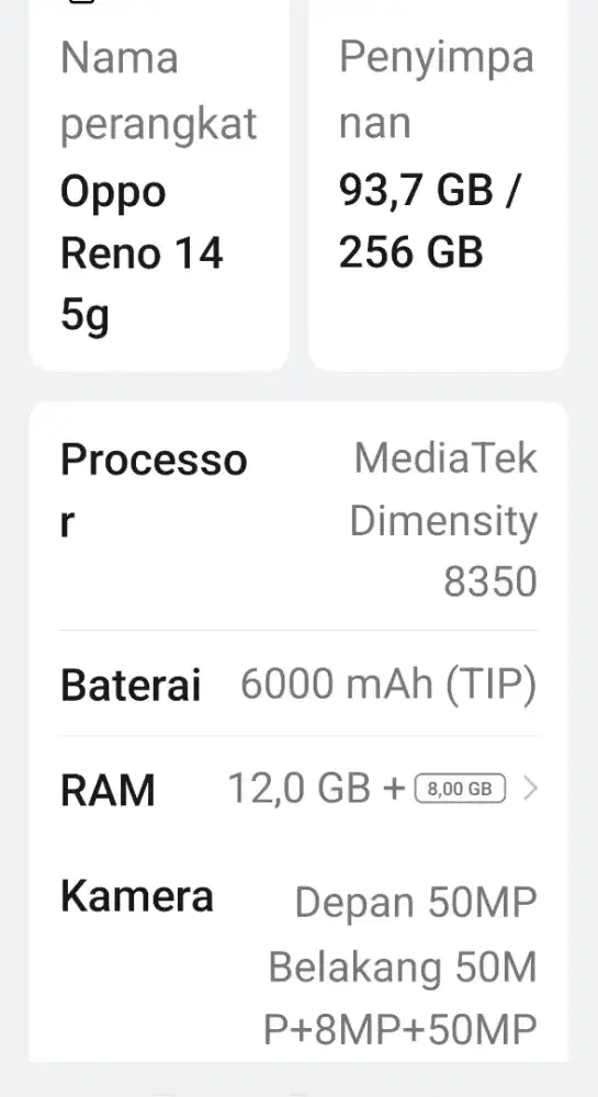 Oppo Reno 14 5g