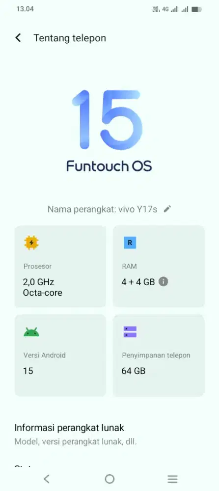 Vivo y17s  4+4 64
