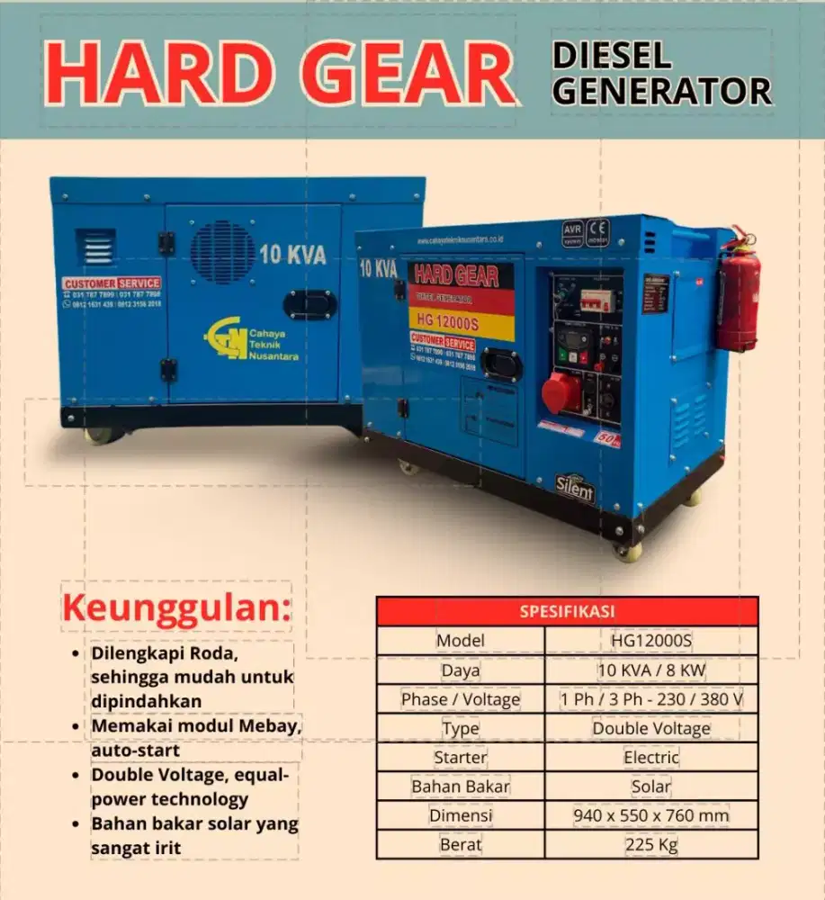 Jual genset baru 10 kva