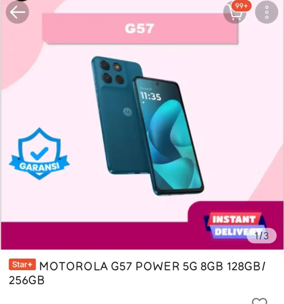 Motorola G57 Power sudah 5G 8/256 cpet murah baru hari ini nego