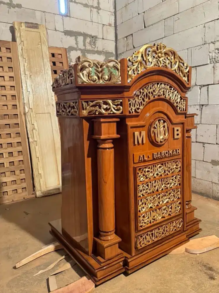 Mimbar podium ukir mimbar masjid dan musholla