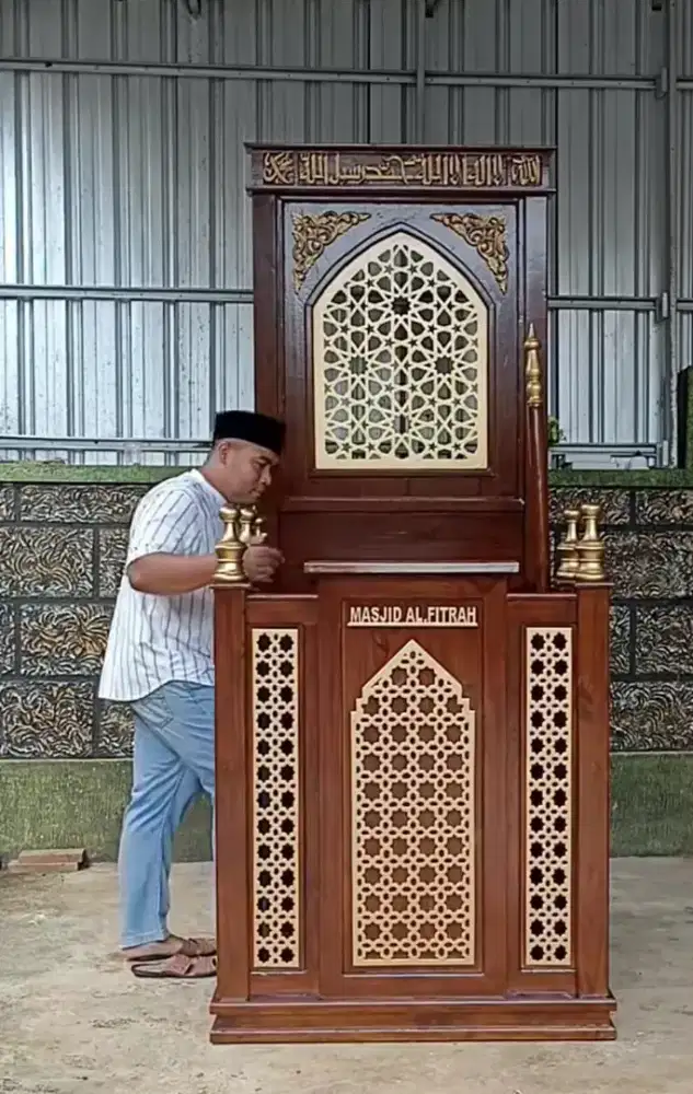 Mimbar minimalis mimbar mihrab masjid khotbah