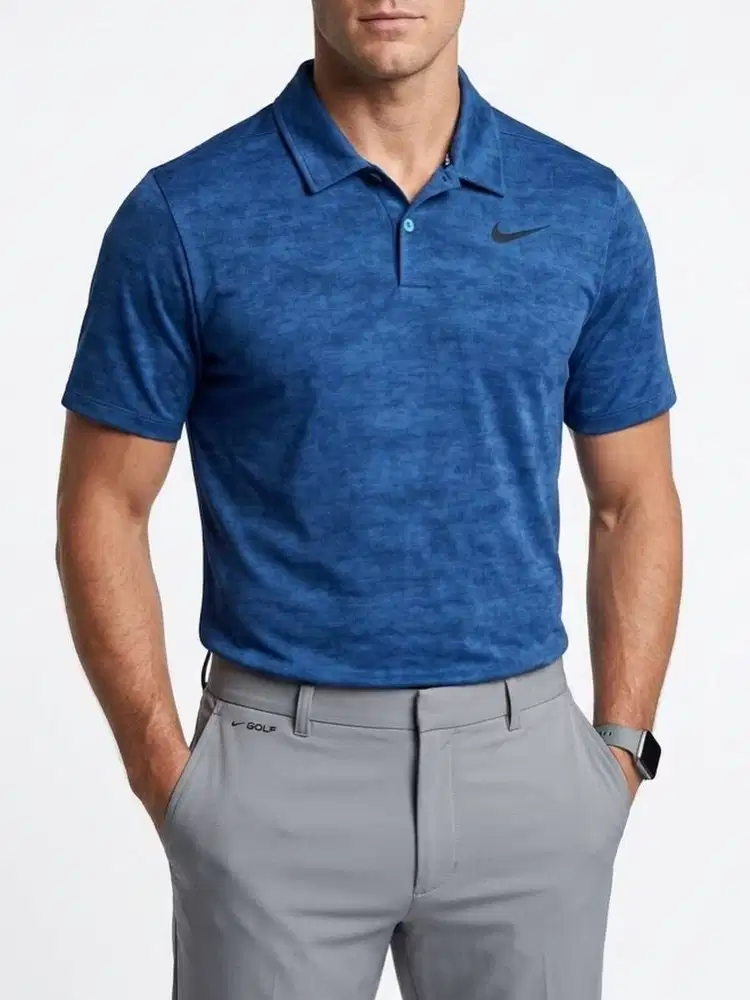 NIKE MEN’S DRY FAVOR JACKUARD GOLD POLO SHIRT (L-XL)