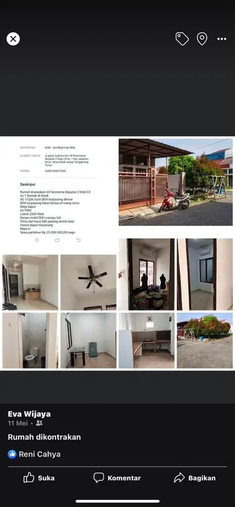 Disewakan perthn