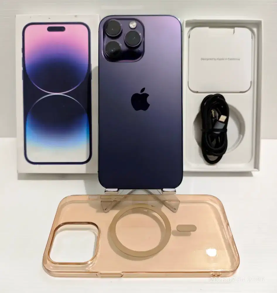 Ip 14 Pro Max 256 Gb Ex Singapore Inter all opp Fullset Bs TT/BT yah..