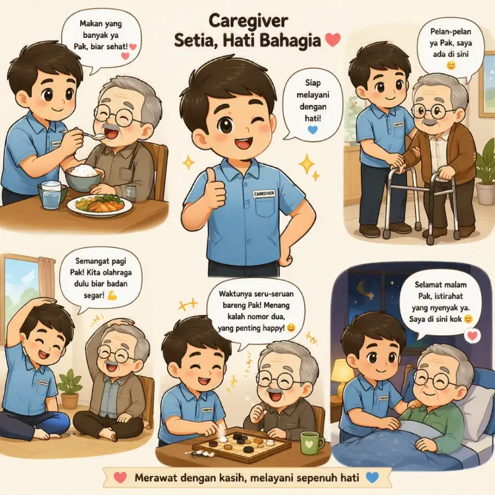 Dibutuhkan Segera Caregiver Lansia Laki - Laki
