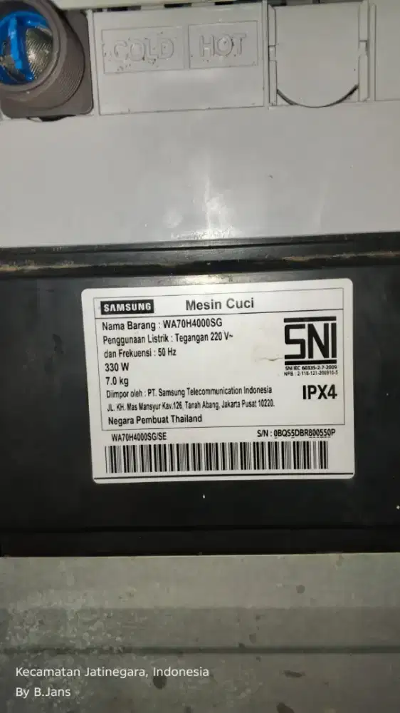 Mesin cuci samsung 1 tabung