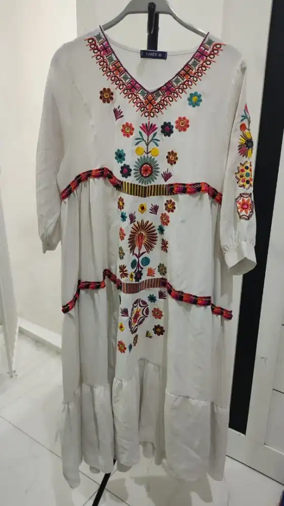 Gamis panjang motif (Preloved)