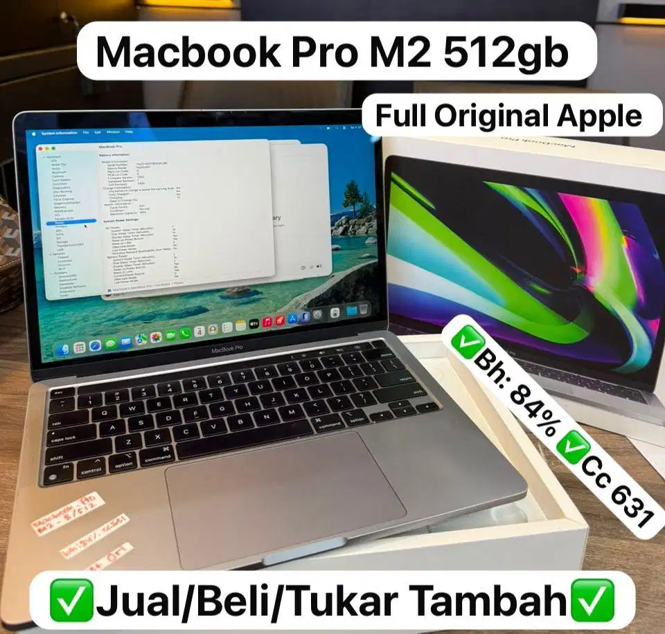 Macbook Pro M2 8/512 Gb Space Grey Fullser Original