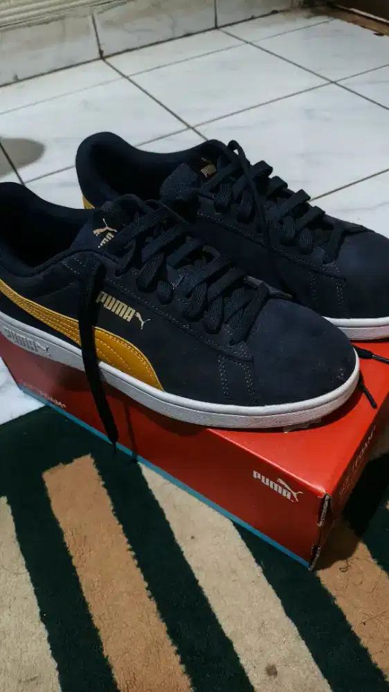 PUMA Smash 3.0 Navy-Gold-White