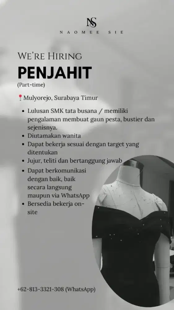 Lowongan Kerja Penjahit