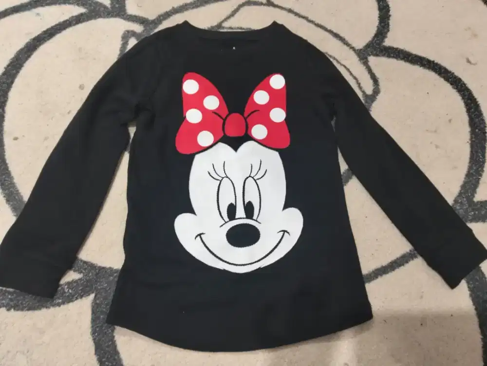 Jual baju anak disney minnie mouse (bahan tebel,sablon ga luntur)