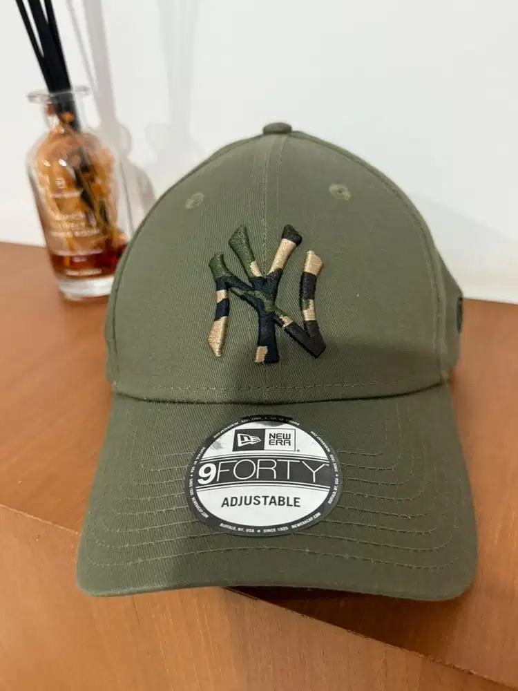 Topi Hijau Army NY New Era Asli