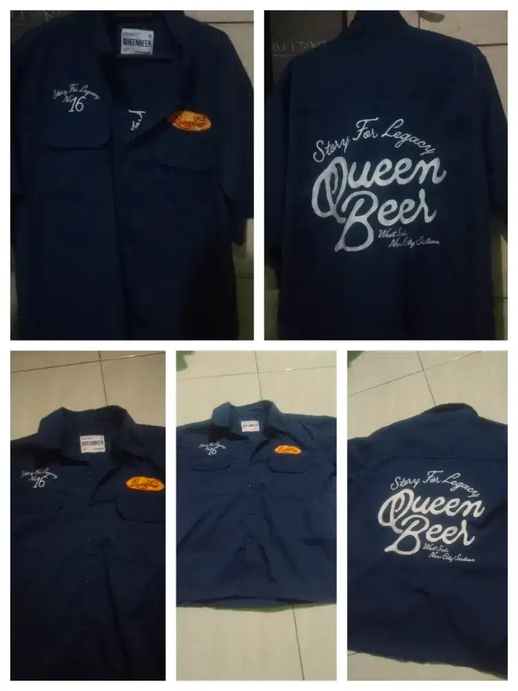 Kemeja lengan pendek brand Queenbeer size M