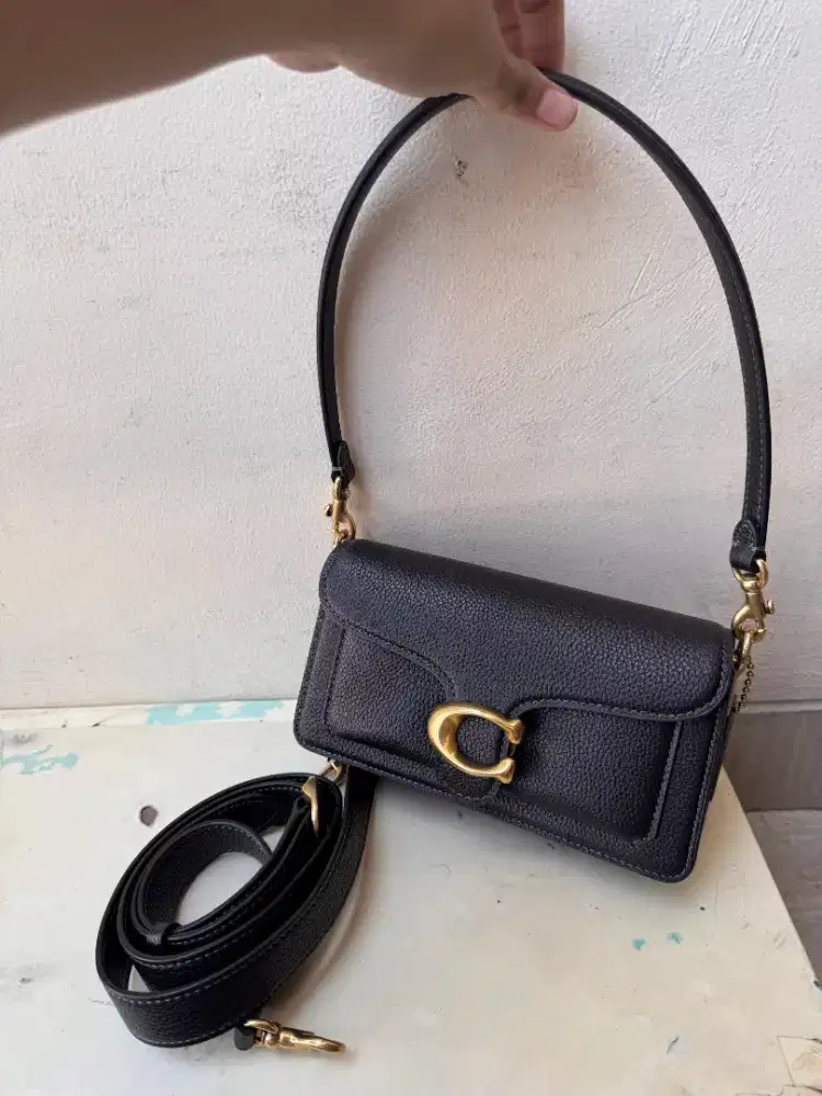 Coach tabby 20 polished leather shoulder bag black (NEW)