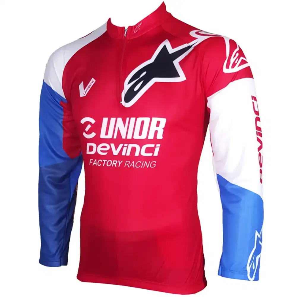 Jersey kaos sepeda lengan panjang unior