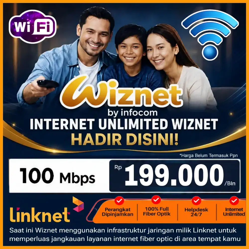Pasang Wifi Murah Wiznet Harga Flat Selama Langganan