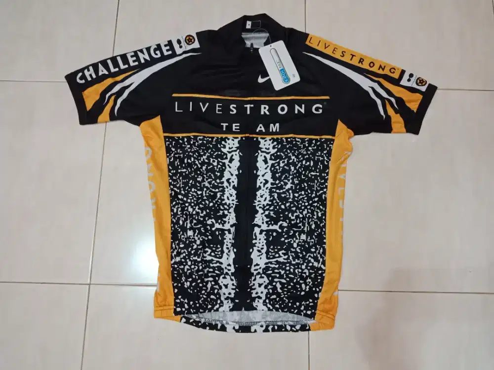 Setelan Jersey kaos sepeda lengan pendek hitam orange