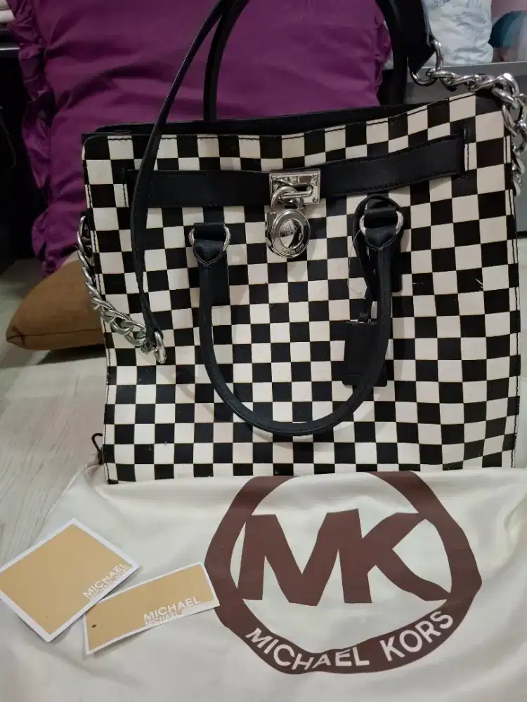 Tas Michael kors checkerboard tote bag fulset