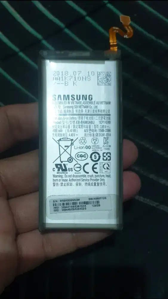 Batre Samsung note 9 original